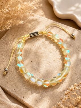 Luminous Beaded Bracelet with Adjustable Cord